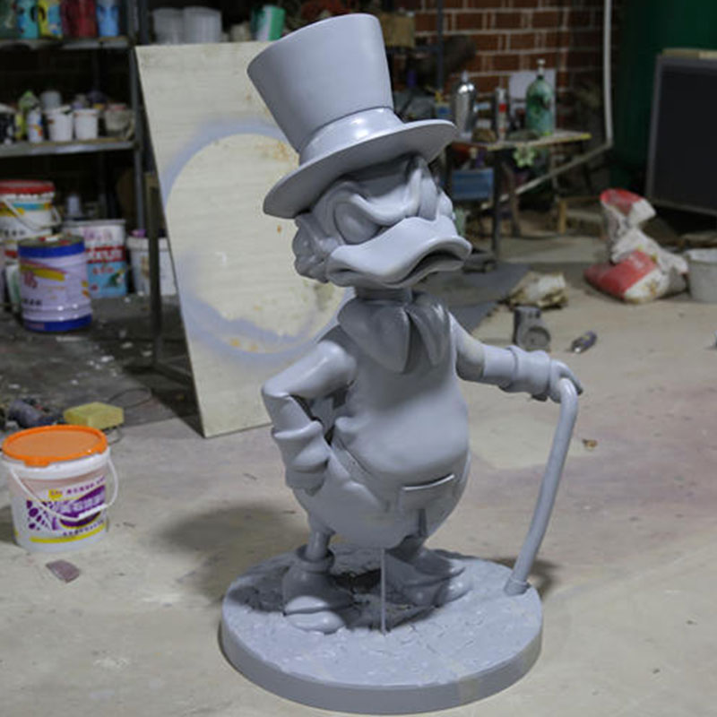 3D Printing Large Donald Duck Statue Model (3)