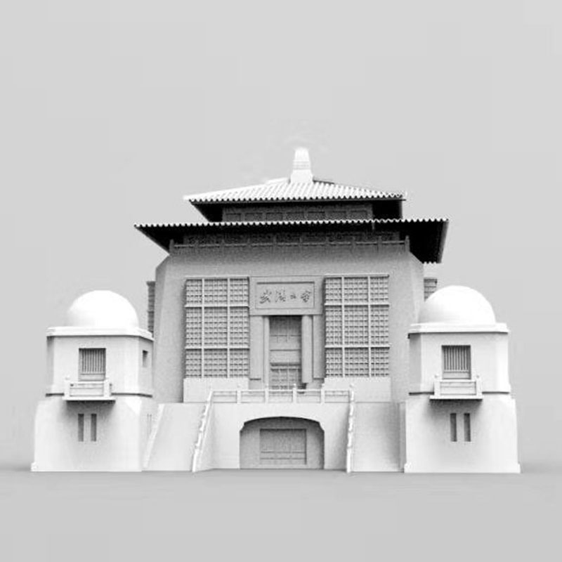 3D Printing Model Of Wuhan University School Gate (2)