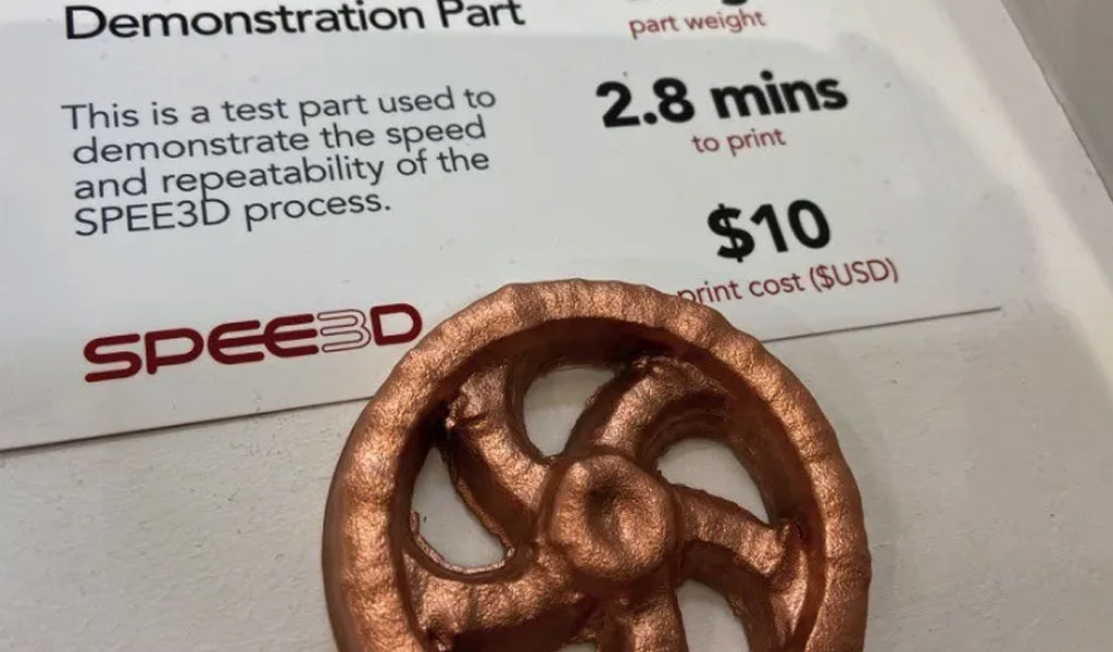 SPEE3D prints copper wheels in just 2.8 minutes