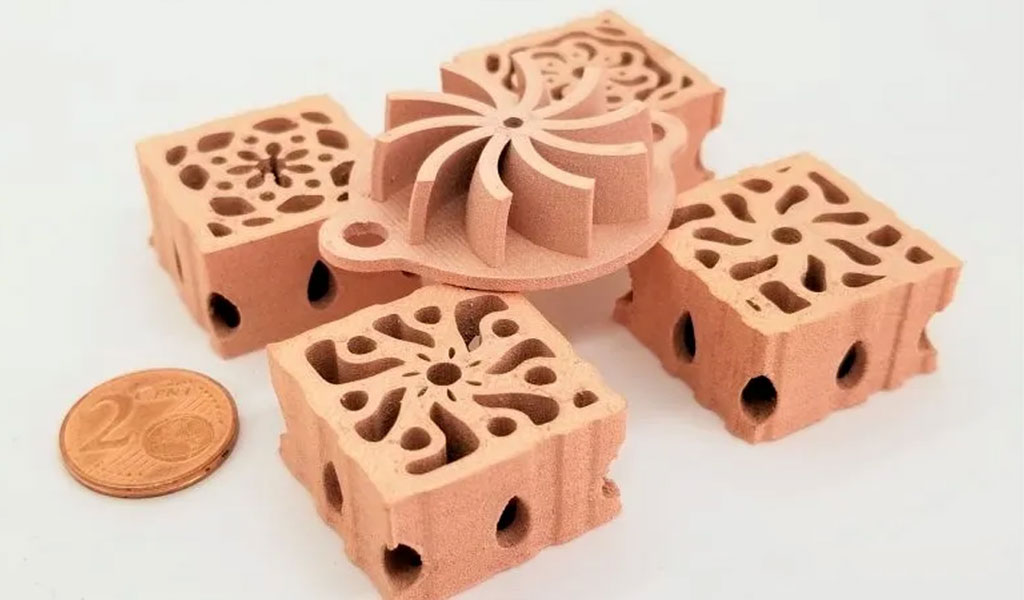 △Pure copper heat exchanger designed by nTopology and 3D printed by TSI fused filament