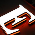 3D Printed Luminous Characters Word E