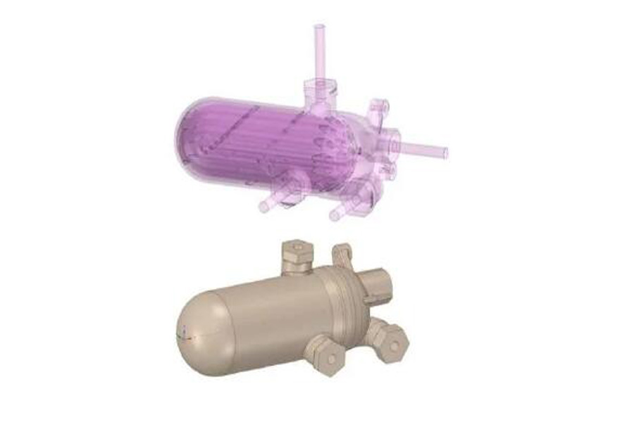 Explain the design process of aviation fuel oil 3D printing heat exchanger in detail