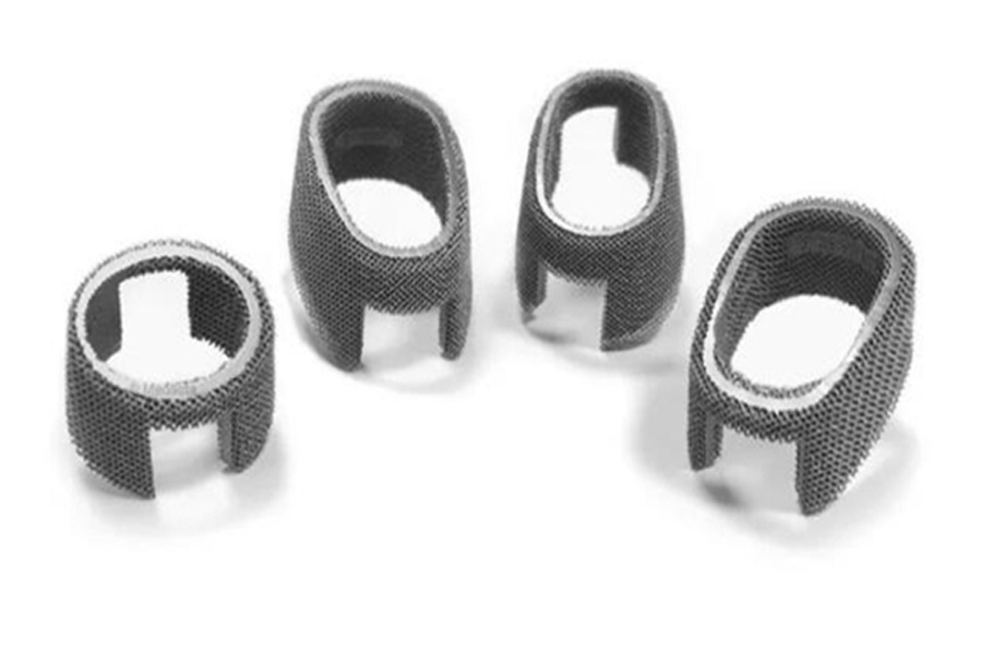 Swiss Medacta electron beam metal 3D printed implant 3D femoral cone vertebral body starts commercial